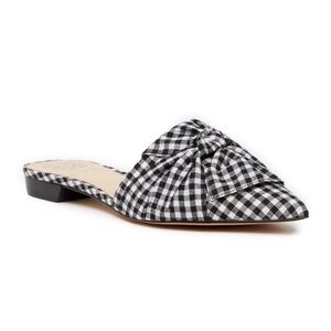 Vince Camuto Gingham Bow Flats. Size 9. NWT